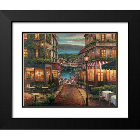 Marseille I Black Modern Wood Framed Art Print with Double Matting by Unknown