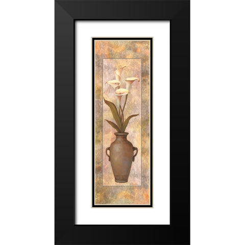Potted Calla Lily Black Modern Wood Framed Art Print with Double Matting by Unknown