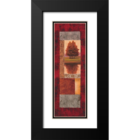 Pastural Panel I Black Modern Wood Framed Art Print with Double Matting by Unknown