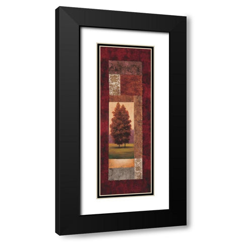 Pastural Panel II Black Modern Wood Framed Art Print with Double Matting by Unknown