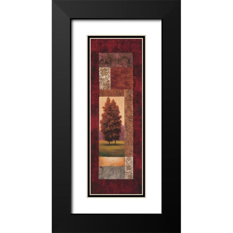 Pastural Panel II Black Modern Wood Framed Art Print with Double Matting by Unknown