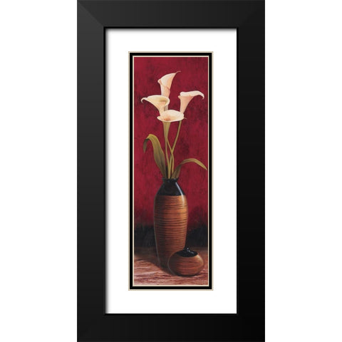 Calla Lily Panel Black Modern Wood Framed Art Print with Double Matting by Unknown