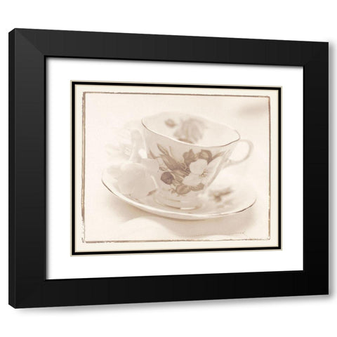 Tea Time I Black Modern Wood Framed Art Print with Double Matting by Unknown