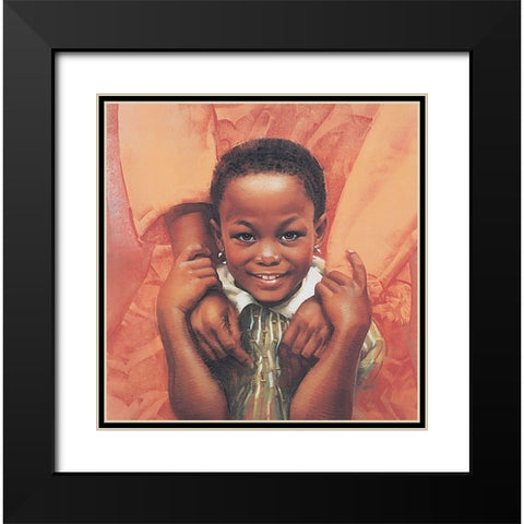 Mamas Hands Black Modern Wood Framed Art Print with Double Matting by Unknown