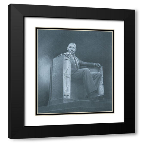 Chief Black Modern Wood Framed Art Print with Double Matting by Unknown