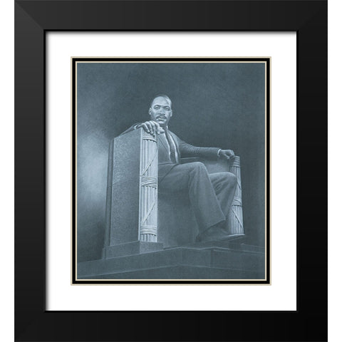 Chief Black Modern Wood Framed Art Print with Double Matting by Unknown