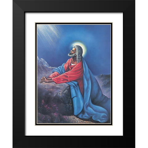 Black Gethsemane Black Modern Wood Framed Art Print with Double Matting by Unknown