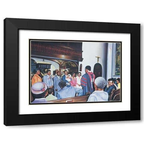 Black Baptism Black Modern Wood Framed Art Print with Double Matting by Unknown