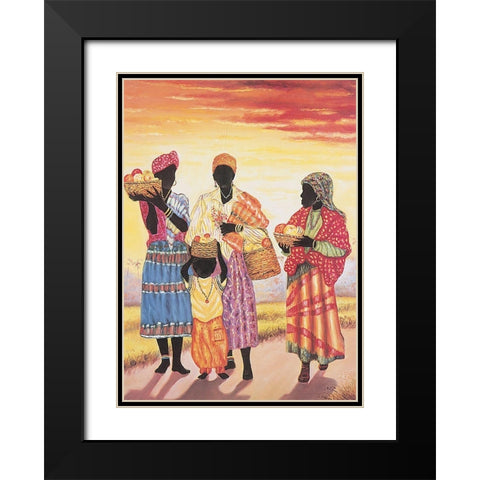 Long Day Black Modern Wood Framed Art Print with Double Matting by Unknown