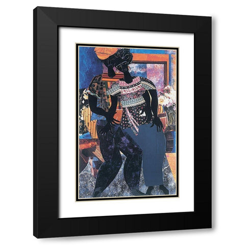 Dancin Duo Black Modern Wood Framed Art Print with Double Matting by Unknown