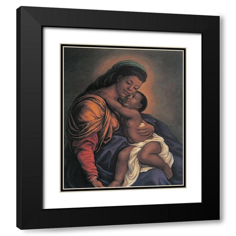 Black Madonna Black Modern Wood Framed Art Print with Double Matting by Unknown