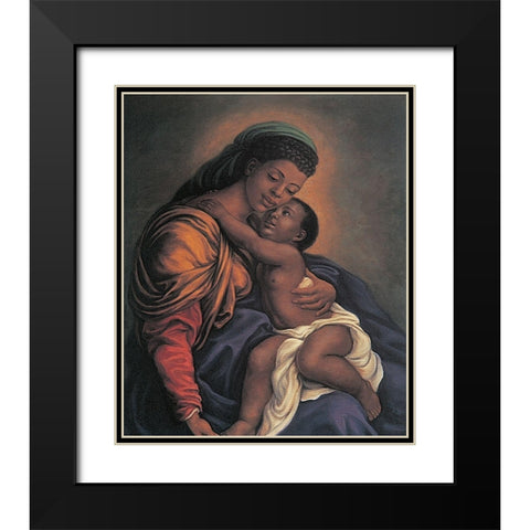 Black Madonna Black Modern Wood Framed Art Print with Double Matting by Unknown