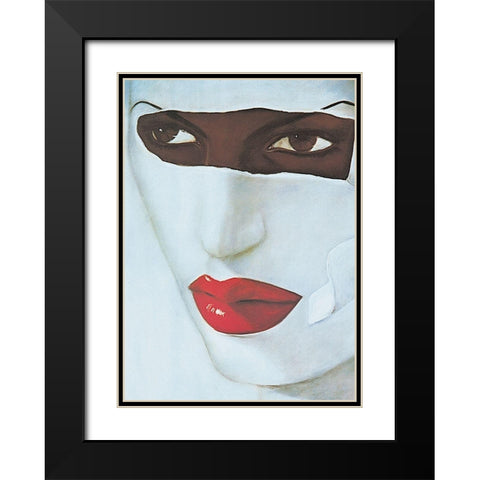 Veiled Black Modern Wood Framed Art Print with Double Matting by Unknown