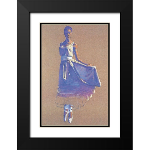 Pirouette Black Modern Wood Framed Art Print with Double Matting by Unknown