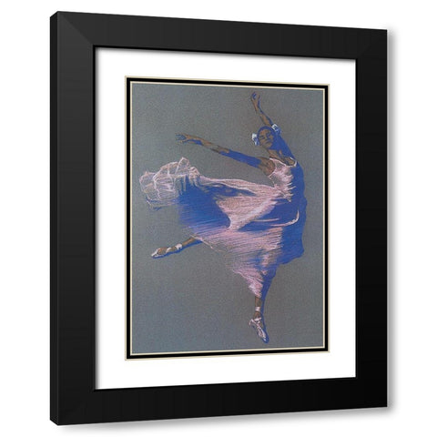 Jump Black Modern Wood Framed Art Print with Double Matting by Unknown