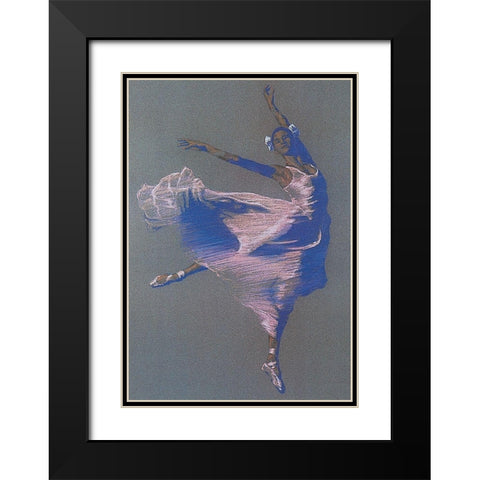 Jump Black Modern Wood Framed Art Print with Double Matting by Unknown