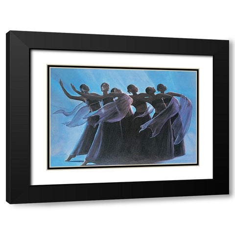 Take a Bow Black Modern Wood Framed Art Print with Double Matting by Unknown
