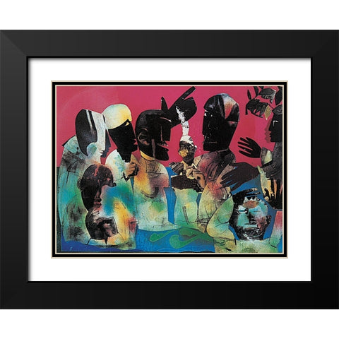 Black Picasso Black Modern Wood Framed Art Print with Double Matting by Unknown