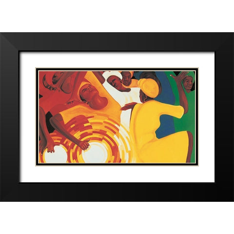 Play and Dance Black Modern Wood Framed Art Print with Double Matting by Unknown