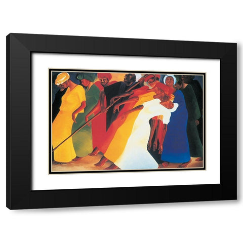 Struttin Black Modern Wood Framed Art Print with Double Matting by Unknown