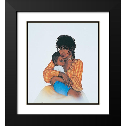 Little Mikey Black Modern Wood Framed Art Print with Double Matting by Unknown