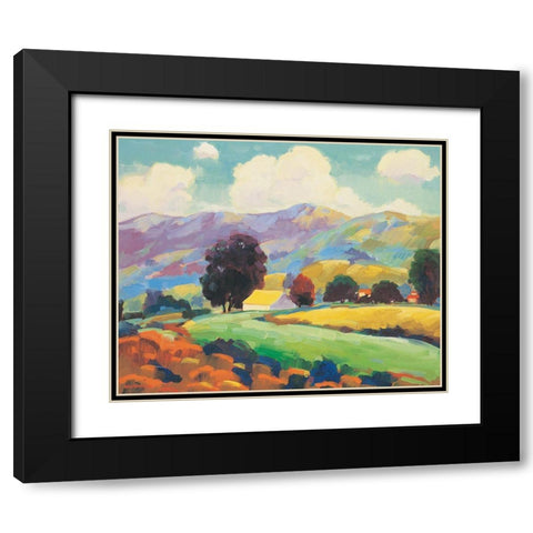 Shady Groves Black Modern Wood Framed Art Print with Double Matting by Unknown