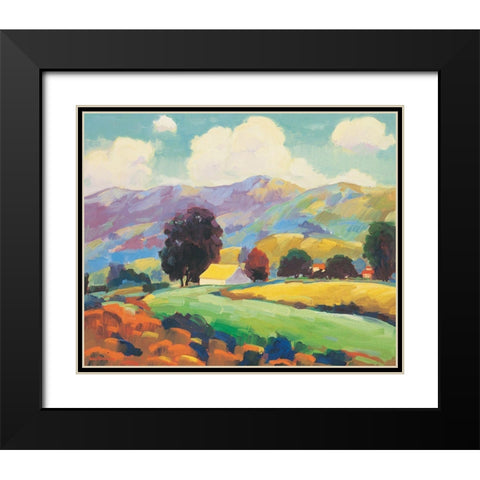 Shady Groves Black Modern Wood Framed Art Print with Double Matting by Unknown