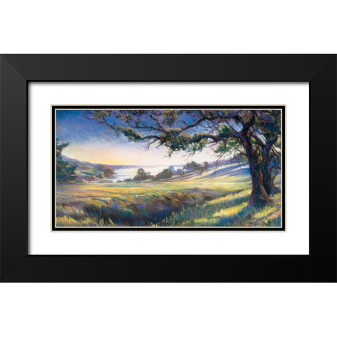 Windswept Valley Black Modern Wood Framed Art Print with Double Matting by Unknown