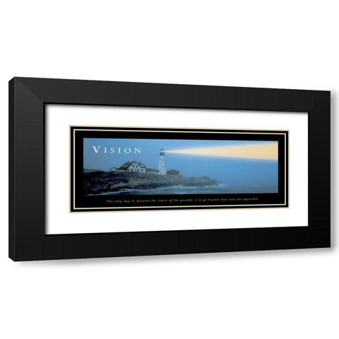 Lighthouse - Vision Black Modern Wood Framed Art Print with Double Matting by Unknown