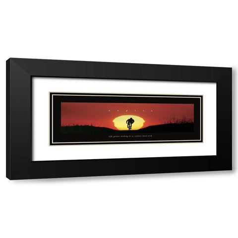Aspire - Sun Black Modern Wood Framed Art Print with Double Matting by Frontline