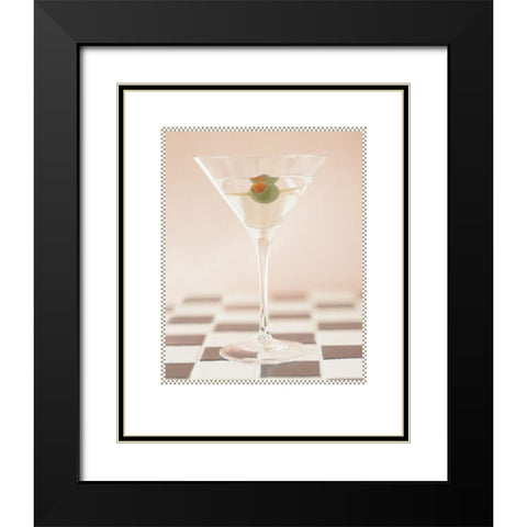 Martini with Olive Purple Black Modern Wood Framed Art Print with Double Matting by Frontline