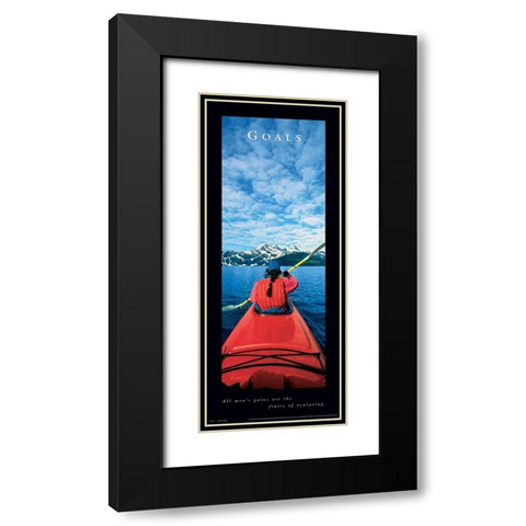 Goals Kayak Black Modern Wood Framed Art Print with Double Matting by Unknown