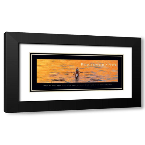 Perseverance - Sculler Black Modern Wood Framed Art Print with Double Matting by Frontline