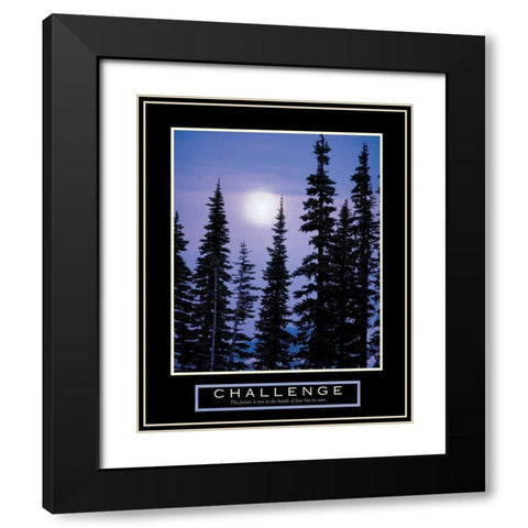 Challenge - Moonrise Black Modern Wood Framed Art Print with Double Matting by Frontline