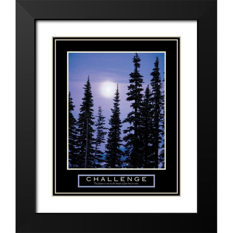 Challenge - Moonrise Black Modern Wood Framed Art Print with Double Matting by Frontline