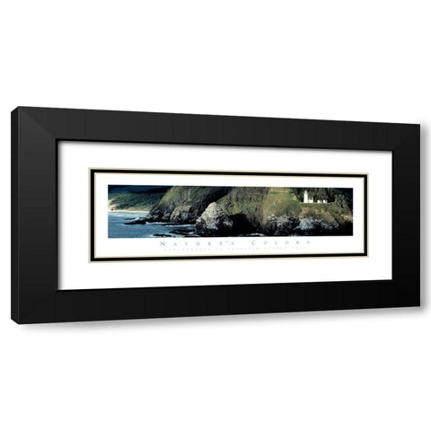 Rocky Shores Black Modern Wood Framed Art Print with Double Matting by Unknown