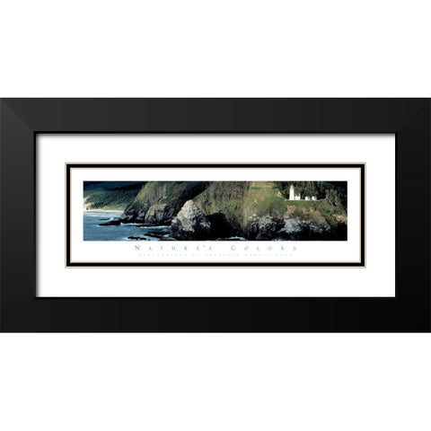 Rocky Shores Black Modern Wood Framed Art Print with Double Matting by Unknown