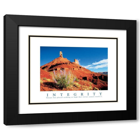 Integrity - Natiure Black Modern Wood Framed Art Print with Double Matting by Frontline