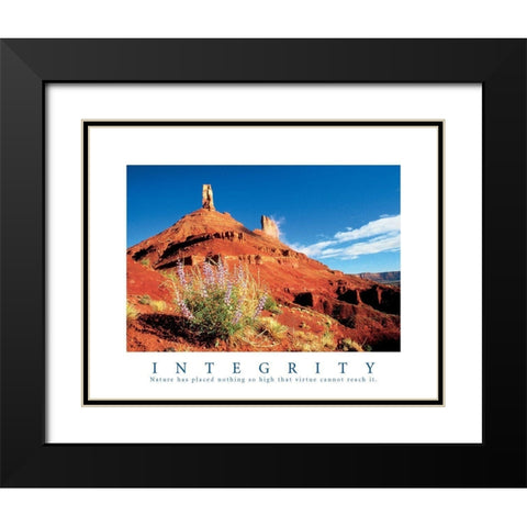 Integrity - Natiure Black Modern Wood Framed Art Print with Double Matting by Frontline