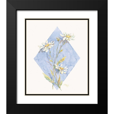 Daisy Pastel Violet I Black Modern Wood Framed Art Print with Double Matting by Unknown