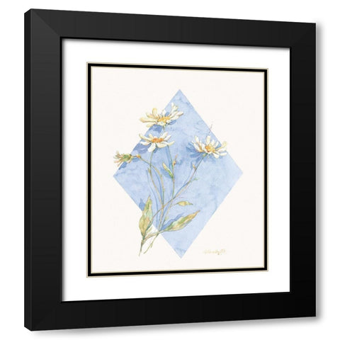 Daisy Pastel Violet II Black Modern Wood Framed Art Print with Double Matting by Unknown