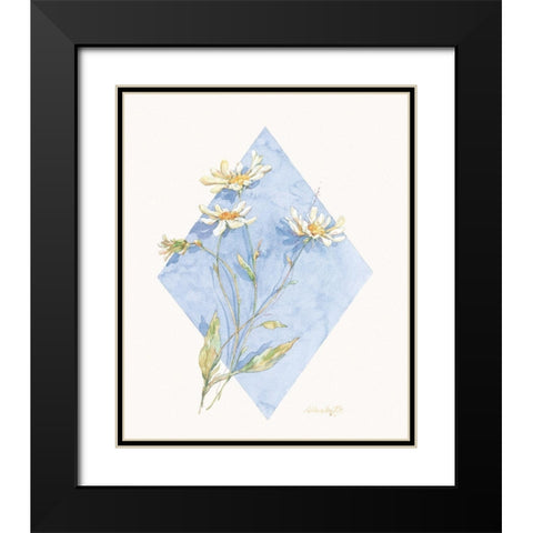 Daisy Pastel Violet II Black Modern Wood Framed Art Print with Double Matting by Unknown