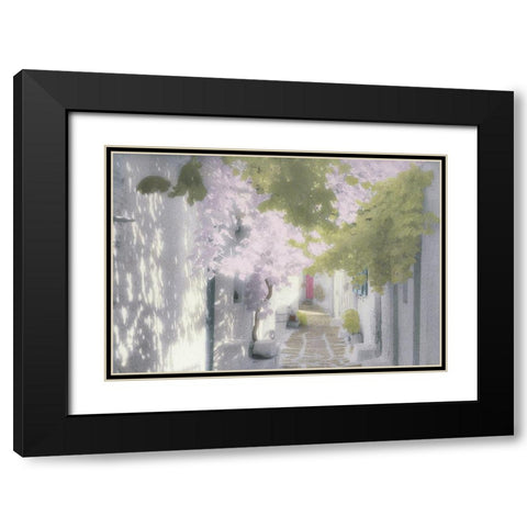 White Alley Black Modern Wood Framed Art Print with Double Matting by Unknown