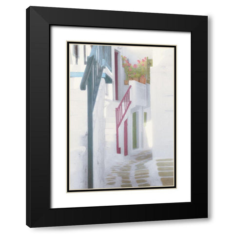 White Handrails Black Modern Wood Framed Art Print with Double Matting by Unknown