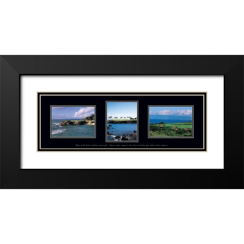 Golf Islands Tryp Black Modern Wood Framed Art Print with Double Matting by Unknown