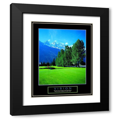 Golf in the Clouds Black Modern Wood Framed Art Print with Double Matting by Unknown