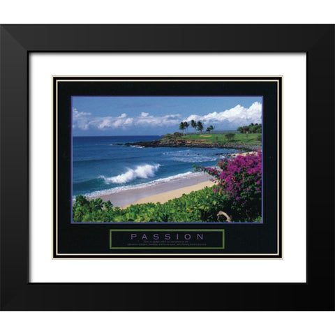 Passion - Beach Black Modern Wood Framed Art Print with Double Matting by Unknown