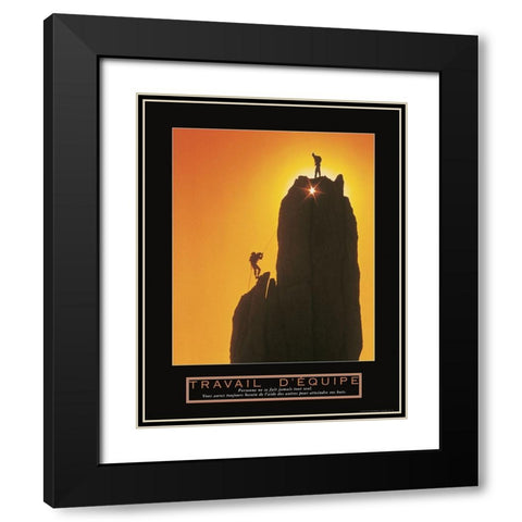 Traivail - D Equipe Black Modern Wood Framed Art Print with Double Matting by Frontline