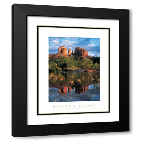 Devils Bluff Black Modern Wood Framed Art Print with Double Matting by Unknown
