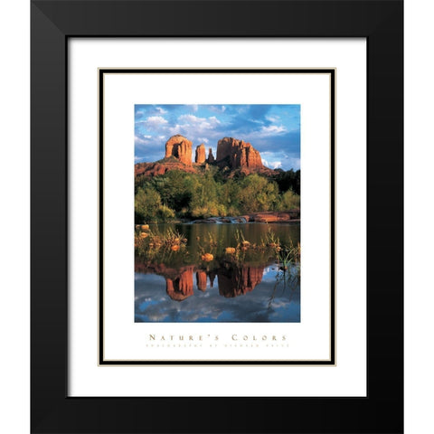 Devils Bluff Black Modern Wood Framed Art Print with Double Matting by Unknown